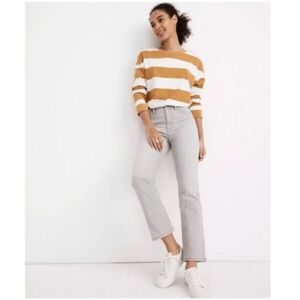 Madewell Women's Slim Demi Boot Jeans Light Gray Crop Size 30